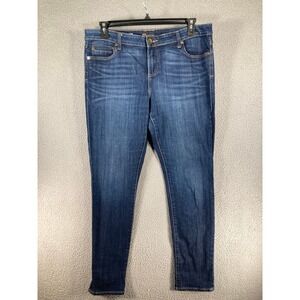 Kut From the Kloth Jeans Women's 14 Blue Mia Toothpick Skinny Stretch Denim